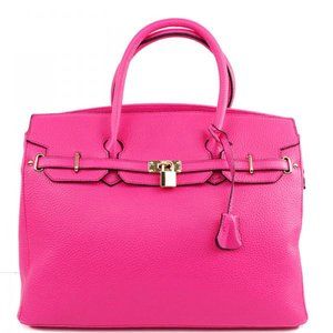 Pink Fashion Inspired Tote Bag Faux Leather